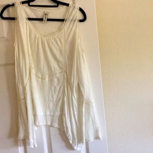 Cold shoulder long sleeve blouse